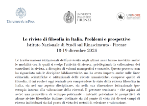 Colloquio Le riviste di filosofia in Italia. Problemi e prospettive